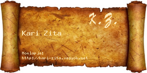 Kari Zita névjegykártya