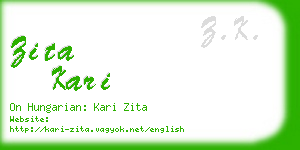 zita kari business card